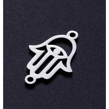 Dětské navlékací korálky Pro Háčkování Mezidíl hamsa 20 x 13 mm ocel