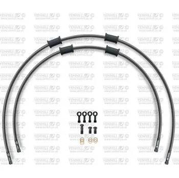 RACE Hadice přední brzdy sada Venhill POWERHOSEPLUS SUZ-11010FB-CB (2 hadice v sadě) karbonové hadice, černé koncovky