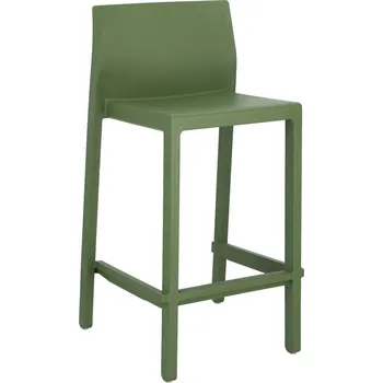 Barová židle Barová židle Kate zelená 65 cm s opěrkou moderní do kuchyně a na zahradu SCAB Design