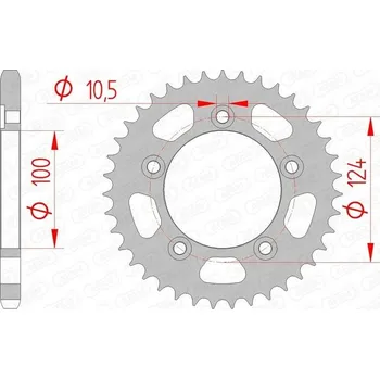 Nářadí na motocykly Ocelové zadní kolo řetězky Afam 50612, 36 zubů, rozměr 525
