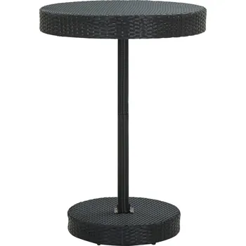 Zahradní stůl zahrada-XL Zahradní stůl černý 75,5 x 106 cm polyratan 45859