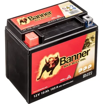 Motobaterie baterie gelová 12V, BGTX12-4, 10Ah, 160A, BANNER Bike Bull GEL 150x87x130