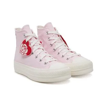 Dámské tenisky Converse Plátěnky Chuck Taylor All Star Lift Platform Hearts A13652C Růžová 36