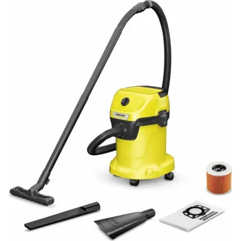 Vysavač Univerzální vysavač KARCHER WD 3 V-17/4/35 + trysky 17 l 1000 W (1.628-124.0) Černá, Žlutá