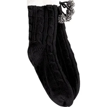 Dámské ponožky Intesi Ponožky s copánkovým vzorem černé