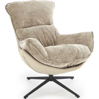 Křeslo Elegantní skandinávské křeslo Margalida do obýváku, béžová látka HAGA