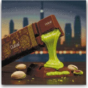 Diamantové malování Diamantové malování - Dubajská čokoláda 3 Velikost: 50x50cm, Rámování: Pouze srolované plátno, Diamanty: Čtvercové