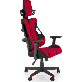 Ergonomická otočná herní židle Abruzzi s opěrkou hlavy červená/černá k psacímu stolu