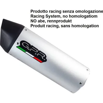 Výfuk pro motocykl Univerzální závodní výfuk GPR FURORE TUNING.RACE.5 stříbrná bez propojovací trubky