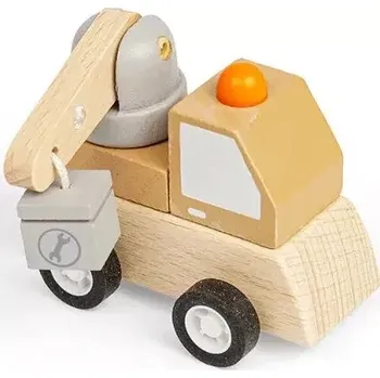 autíčko Bigjigs Toys Natahovací stavební autíčko Jeřáb