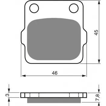 Brzda pro motocykl Brzdové destičky GOLDFREN 007 S33 STREET FRONT