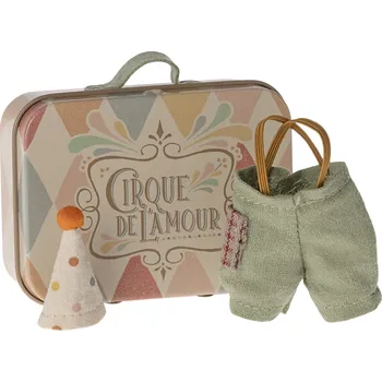 Hračka Maileg - Klaunské oblečení v kufříku pro malého myšího brášku