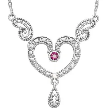 Náhrdelník JK Zlatý náhrdelník s přírodním turmalínem a přírodními diamanty Délka náhrdelníku: 44 cm Diamant 14 kt ZRDI173B-44-1001