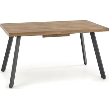 Jídelní stůl Rozkládací jídelní stůl Liner 160-220 cm loft ořech obdélníkový černé nohy Intesi