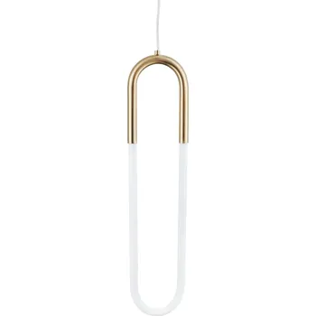 Závěsné LED svítidlo U-SHAPE mosaz moderní do obýváku a jídelny