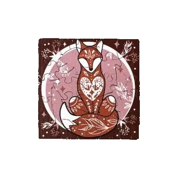 MINI - Dřevěné puzzle Scandi liška s možností vrácení nebo výměny do 30 dnů zdarma - PU21