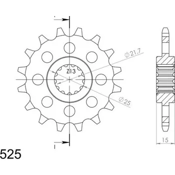 Řetězová sada pro motocykl Řetězové kolečko SUPERSPROX CST-1182:15 15 zubů, 525
