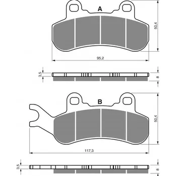 Brzdová destička Brzdové destičky GOLDFREN 376 S33 OFF-ROAD REAR