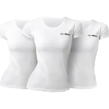 GymBeam Women‘s Basic T-Shirt 3pack White XS - 3pack + DÁREK