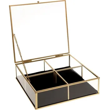 Úložný box Skleněný organizér na šperky Victoria 20x20 cm glamour do ložnice Atmosphera