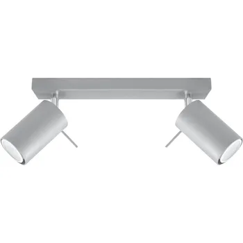 Stropní svítidlo Ring 2 šedé moderní kovové do obýváku, kuchyně nebo ložnice