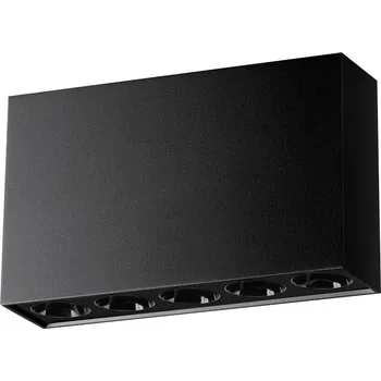 Stropní LED svítidlo SOLE černé minimalistické hliníkové do obýváku a kuchyně SOLLUX