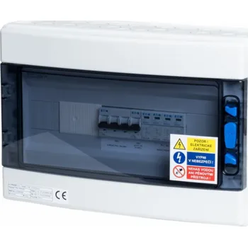 Solarmi AC25N0 osazený rozvaděč pro fotovoltaiku, jističe, chránič, N0, 3f, 25A