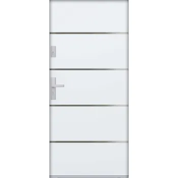 Vchodové dveře Hahn-Türke Vchodové dveře ATU68-M502 Barva: Bílá, Směr otevírání: Levé, Dovnitř, Celkové rozměry: 900x2070mm