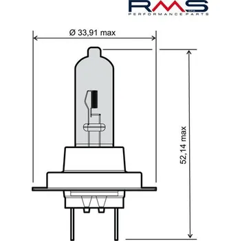 Osvětlení pro motocykl Přední světlo RMS 246510115 H7 12V 55W