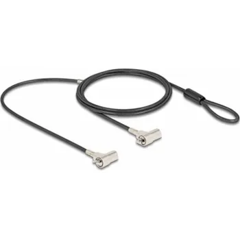 Zámek na kolo Navilock - Bezpečnostní kabelový zámek - dvojité sloty, 3 x 7 mm, 2,5 x 6 mm - černá, stříbrná - 1.8 m