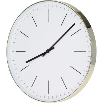Hodiny Moderní bílý nástěnný tichý hodinový Slimer 50 cm do obýváku a ložnice industriální