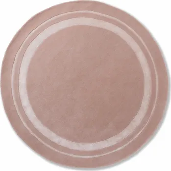 Koberec Kulatý vlněný koberec do obýváku Redbrook Blush 150 cm růžový moderní Laura Ashley
