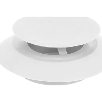 sítko a zátka do dřezu Silikonová bílá zátka do dřezu Intesi moderní kulatá 6 cm těsnící do kuchyně a koupelny