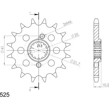 Řetězová sada pro motocykl Řetězové kolečko SUPERSPROX CST-310:15 15 zubů, 525