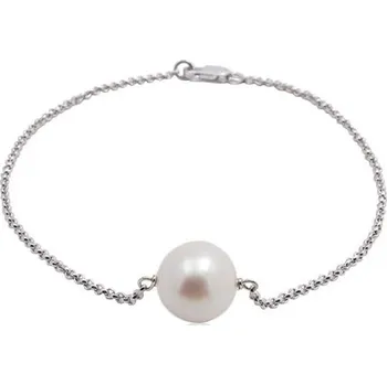 Náramek JK Zlatý náramek s přírodní bílou perlou 14 kt ZRPE181B-17-0000B