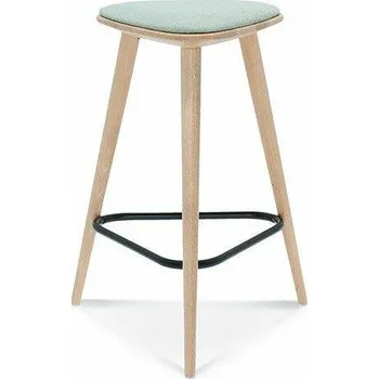 Barová židle Dřevěný barový stolička Finn Fameg retro do kuchyně a kavárny, buk premium, personalizace, 61 cm