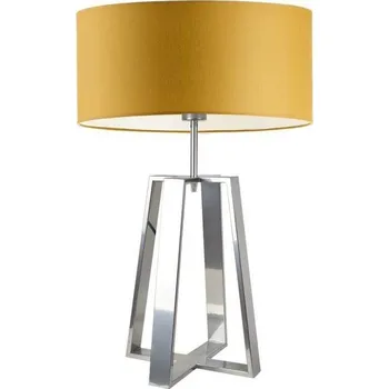Lampička Noční lampička Thor moderní žlutá se stínidlem na stříbrné konstrukci LYSNE