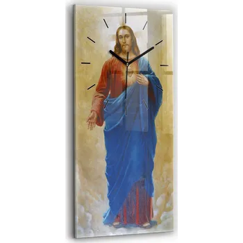 Hodiny Moderní Nástěnné Hodiny s Náboženským Motivem Svatý Ježíš Kristus 30x60