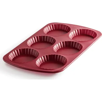 Forma na pečení Coox Silikonová forma na tartaletky tmavě červená