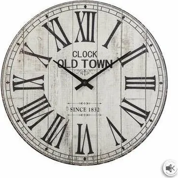 Hodiny Retro nástěnné hodiny Alex 38 cm bílé tiché do obýváku a ložnice Atmosphera