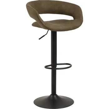Barová židle Barová židle Grace hnědá čalouněná otočná s opěrkou výškově nastavitelná do kuchyně moderní 80 cm Actona