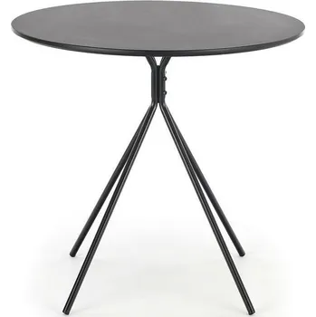Jídelní stůl Kulatý jídelní stůl Difo 80 cm černý moderní kovové nohy Intesi