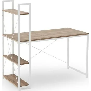 Psací stůl Psací stůl s nástavcem Nare bílý dub sonoma moderní pro práci a studium 120 cm Intesi