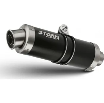 Auto-moto Koncovka výfuku STORM GP E.005.LXSB Černá nerezová ocel