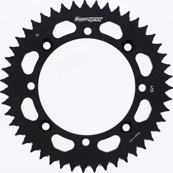 Řetězová sada pro motocykl Hliníková řetězová rozeta SUPERSPROX RAL-455:48-BLK černý 48 zubů, 420