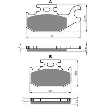 Brzda pro motocykl Brzdové destičky GOLDFREN 373 S33 STREET REAR