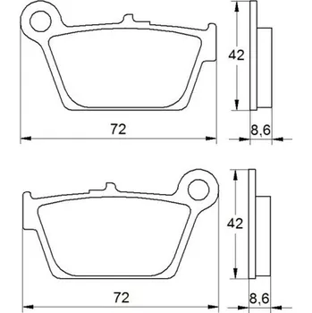 Brzda pro motocykl Brzdové destičky ACCOSSATO AGPP188 ST
