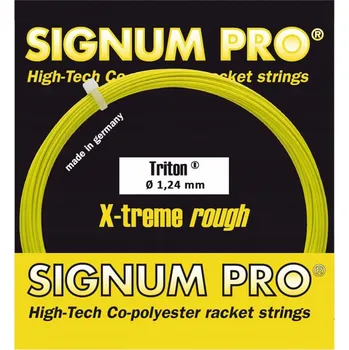 Struna na výplet tenisové rakety Tenisový výplet Signum Pro Triton X-treme Rough 1.18 - žlutý