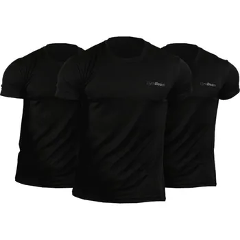 Pánské tričko GymBeam Men‘s TRN T-Shirt 3Pack Black M - 3pack + DÁREK