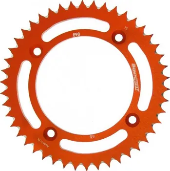 Řetězová sada pro motocykl Hliníková řetězová rozeta SUPERSPROX RAL-898:46-ORG oranžová 46 zubů, 428